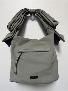 Jessica Simpson Olive Green Shoulder Bag with Bow-Style Strap